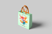 Paper Bag Mockup, a Merchandise Mockup by graphictime (Thumbnail 5 of 12)