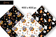 Watercolor halloween clipart., a Background Graphic by NinaBrai (Thumbnail 5 of 6)