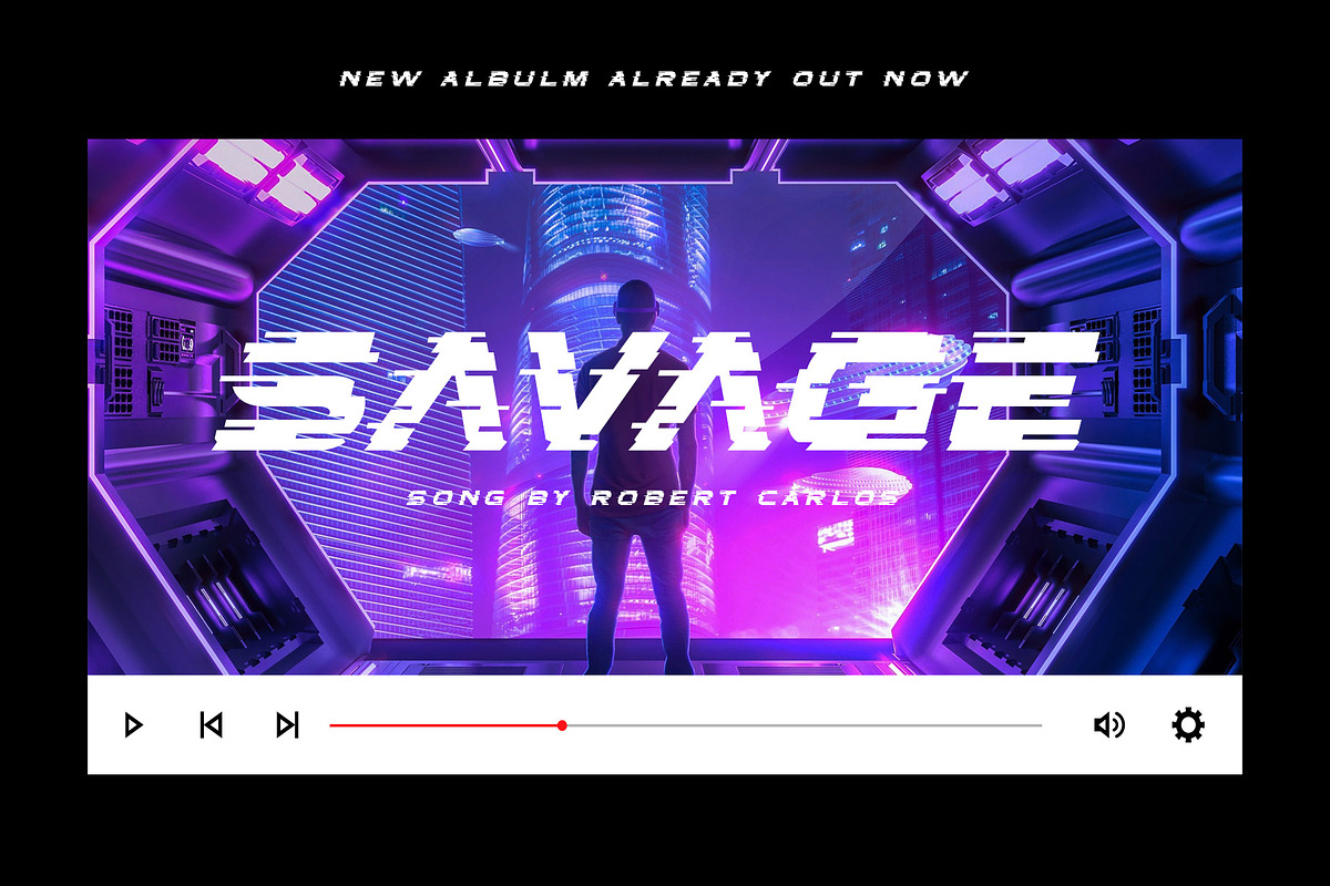 Vorcas Glitch Font, a Sans Serif Font by RantautypeStudio (Photo 5 of 15)