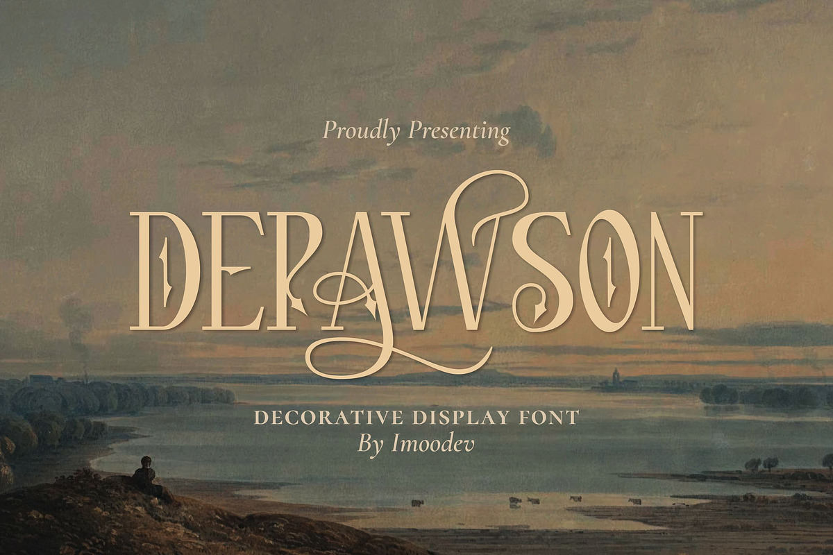 Depawson - Decorative Roman Style, a Serif Font by Imoodev (Photo 1 of 5)