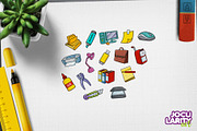Funny Office Items Cartoon Vector, an Object Illustration by Jocularity Art (Thumbnail 2 of 3)