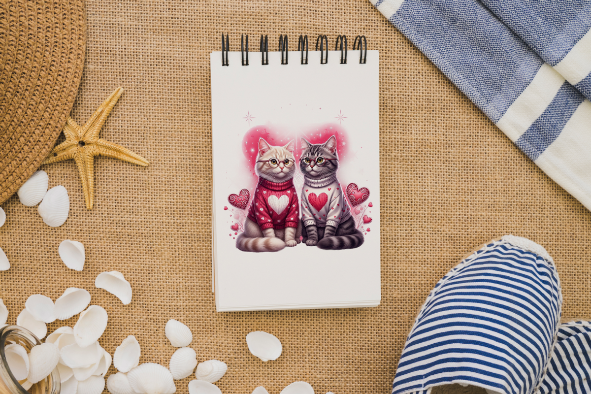 Valentine Cats PNG Clipart Cute Cat, an Animal Illustration by KennedyStudio (Photo 4 of 5)