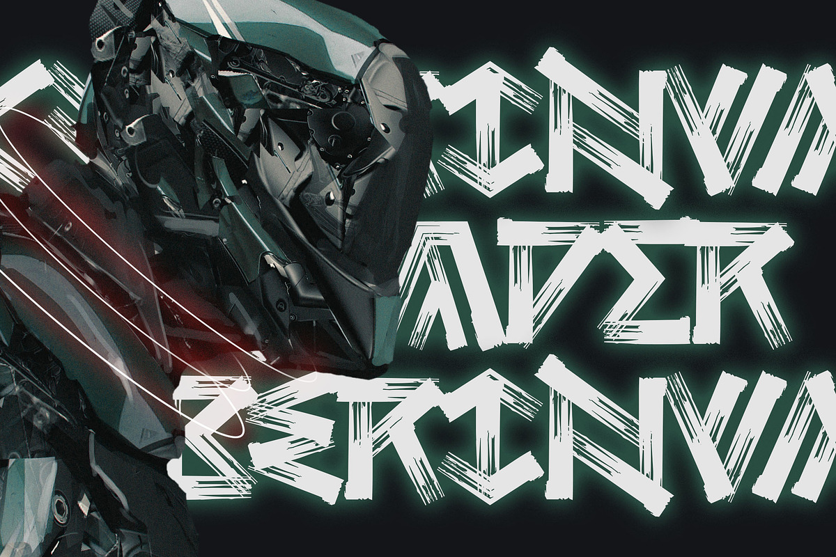 Aquenos - Brush Tribe Font, a Sans Serif Font by Typia Nesia (Photo 5 of 9)