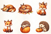 Autumn Animals Clipart, an Illustration by CrexoraLab (Thumbnail 3 of 5)