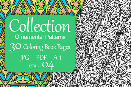 Patterns for coloring PDF,JPG vol-04