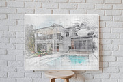 House Concept Sketch Art Effect, an Action Add-On by MRI STUDIO (Thumbnail 9 of 29)