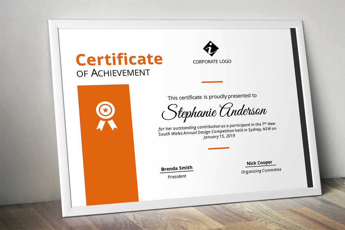 Corporate powerpoint certificate, a Stationery Template by Inkpower (Photo 1 of 5)
