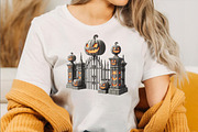 Watercolor Halloween Fence Sublimati, an Illustration by SVGArt (Thumbnail 6 of 8)