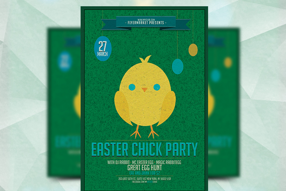 Easter Chick Party - Flyer Template, a Flyer Template by Flyermarket