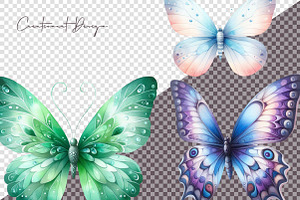 Watercolor Butterflies Sublimation