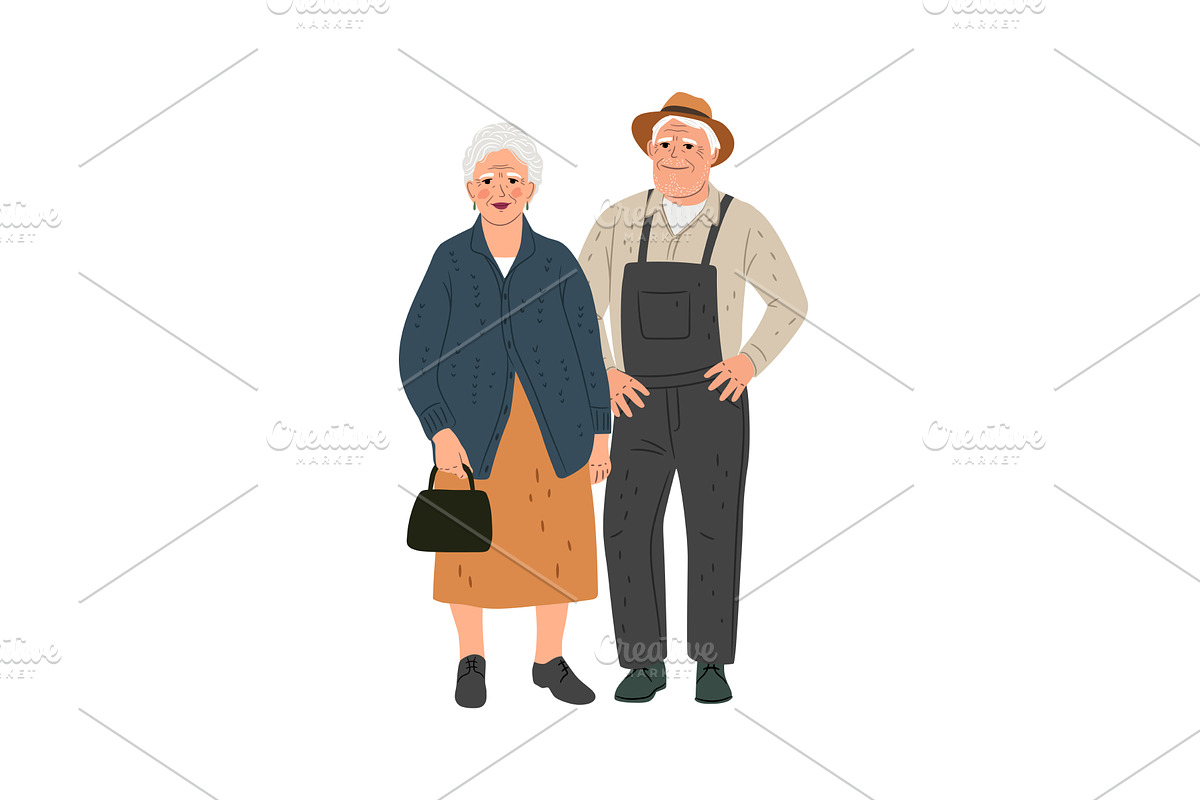 Grandmother and grandfather family, a Person Illustration by Stock-Smart-Start