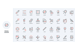 Graphic visual design designer icons, an Object Illustration by Lemberg Vector