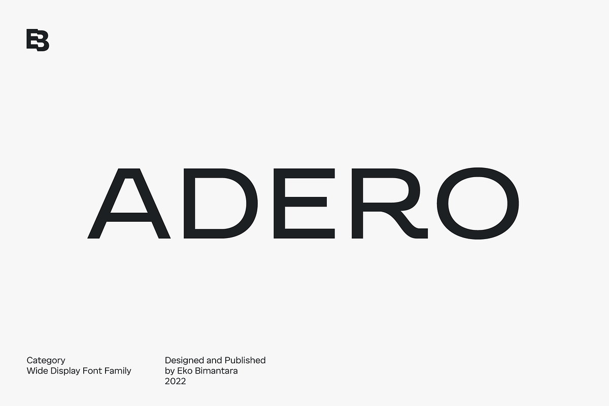 Adero, a Sans Serif Font by Eko Bimantara (Photo 1 of 11)