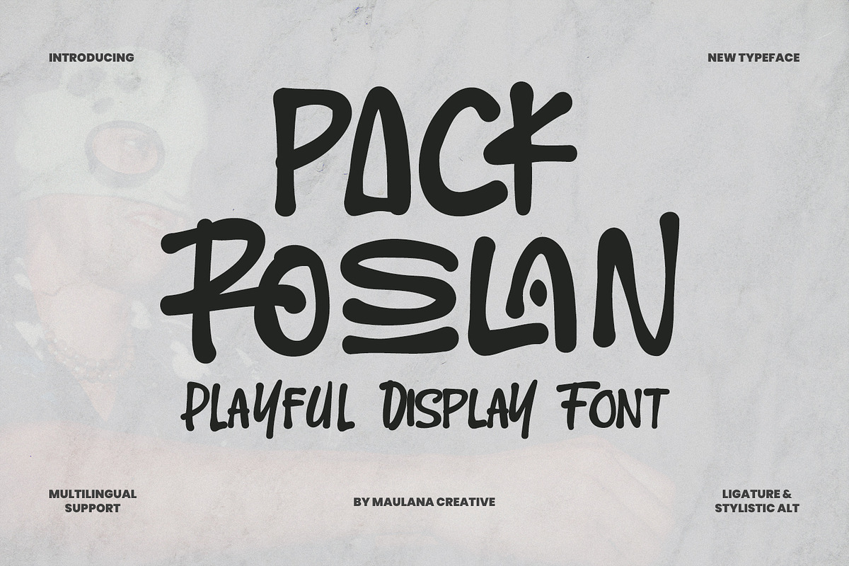 Pack Roslan Display Font, a Handwritten Font by Maulana Creative (Photo 1 of 7)