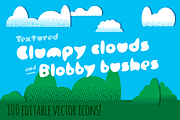 Textured Clouds and Bushes, an Illustration by Phillustrations (Thumbnail 1 of 6)