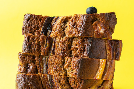 Sliced banana bread with blueberries, a Food & Drink Photo by Galiyah Assan