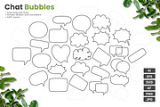 Chat Bubble Icons, an Outline Icon by erifqizeicon (Thumbnail 3 of 3)