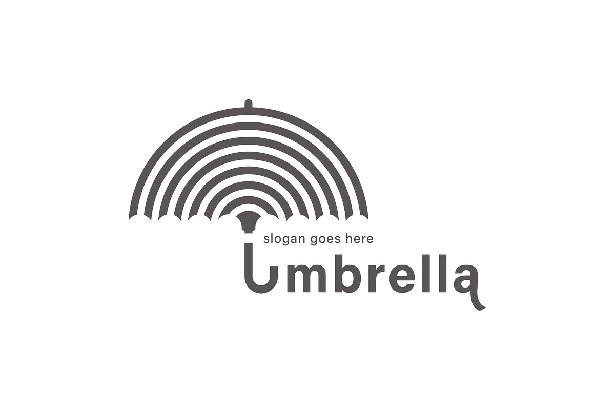 simple letter j stripes umbrella, a Branding & Logo Template by Pyruos ID (Photo 1 of 2)