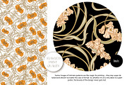 Art Nouveau Floral Seamless Patterns, a Pattern Graphic by Elen-Lane (Thumbnail 5 of 6)