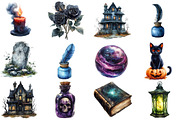 Dark Halloween Sublimation Clipart, an Illustration by Designworld (Thumbnail 2 of 5)