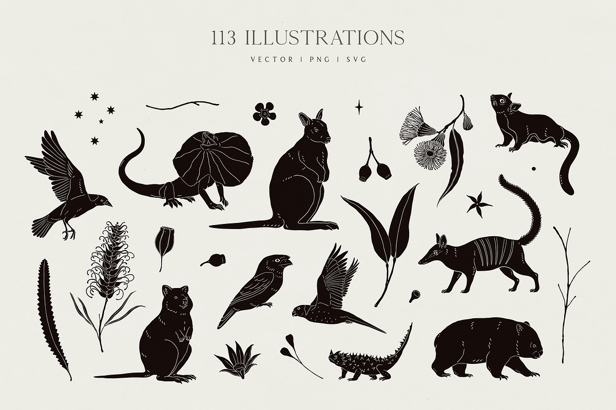 Southern Silhouettes Collection, an Animal Illustration by rouxsupplyco (Photo 6 of 17)
