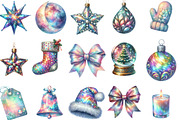 Iridescent Christmas Sublimation, an Illustration by Designking (Thumbnail 2 of 5)