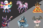 Quirky Halloween Sublimation Clipart, an Illustration by Black Bird Studio (Thumbnail 6 of 6)