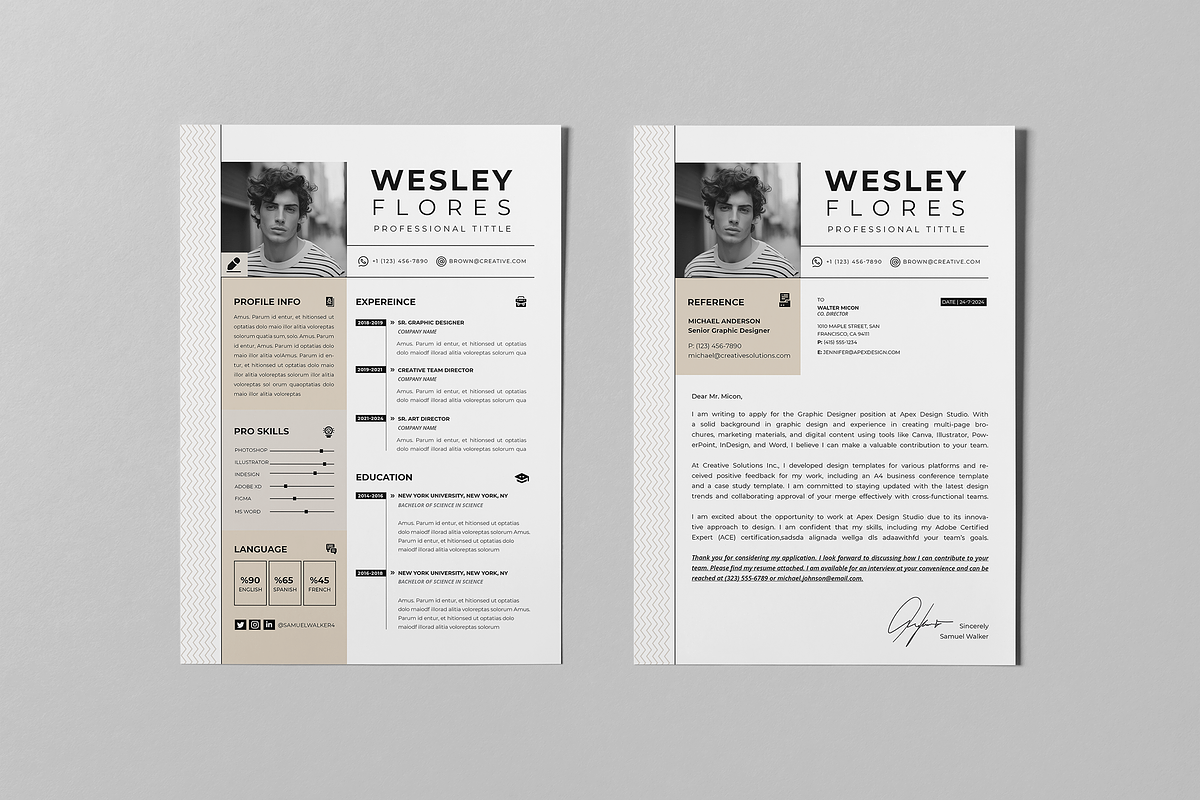 Resume / CV Canva Template & Word, a Resume Template by Template Zone (Photo 4 of 7)