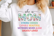 She is Mom Mother's Day PNG Sublimat, an Illustration by Designking (Thumbnail 2 of 6)