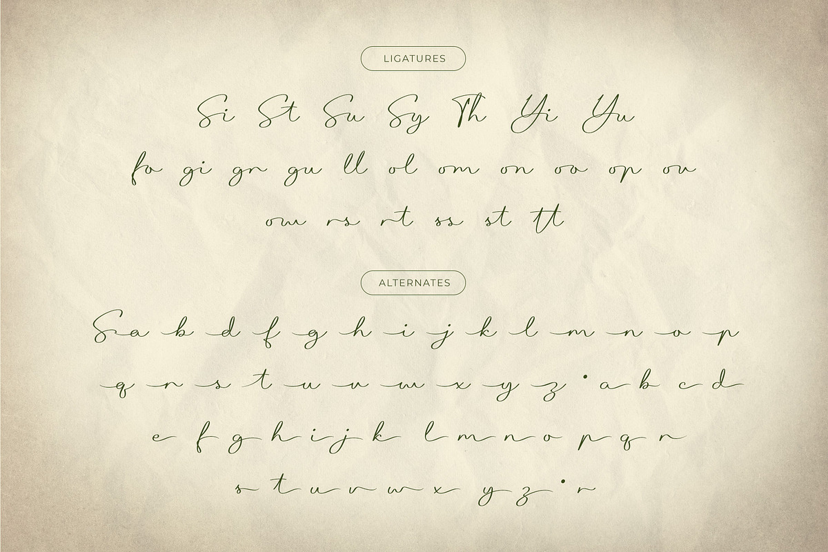Florelie – Modern Calligraphy Script, a Script Font by Krismagraph (Photo 7 of 10)