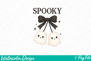 Halloween Png, Spooky Ghost Png, an Illustration by Watercolor design (Thumbnail 1 of 3)