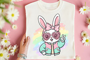Glitter Easter Bunny Coquette Png, an Illustration by DreamArtGraphic (Thumbnail 2 of 4)