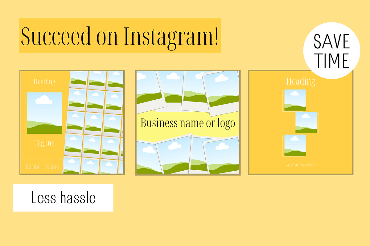 455 Canva Yellow Instagram Template, a Social Media Template by Emerald Eyes Design (Photo 9 of 12)