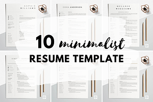 Resume Template Bundle Minimalist, a Resume Template by LucaTheme