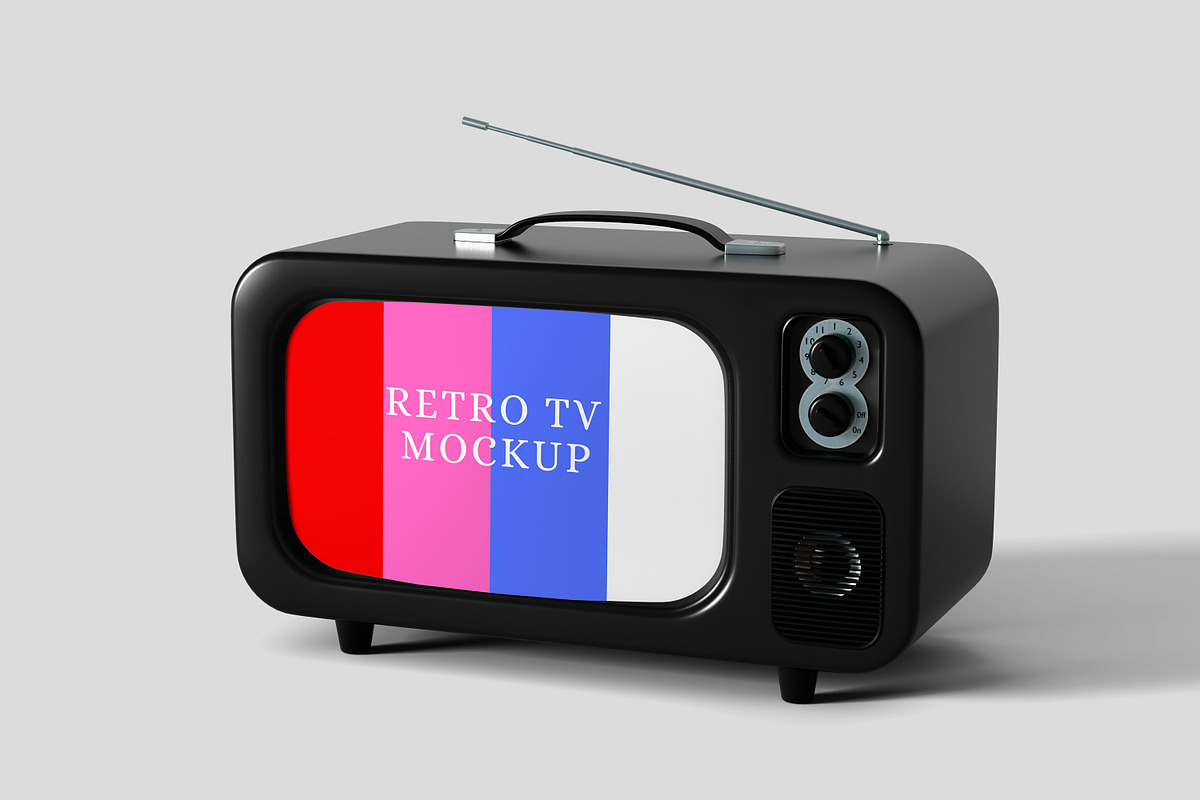 Retro TV Screen Mockup, a Wearable Device Mockup by safrizalstudio (Photo 3 of 4)