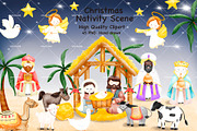 Christmas Nativity Scene Clipart, a Person Illustration by Vavavan Artwork (Thumbnail 1 of 5)