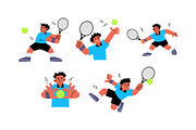 Character Tennis Man Vol 1, a Sport Illustration by SLAB! Design (Thumbnail 3 of 3)