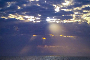 Dramatic cloudscape at sea during sunset, a Nature Photo by DanFLCreativo