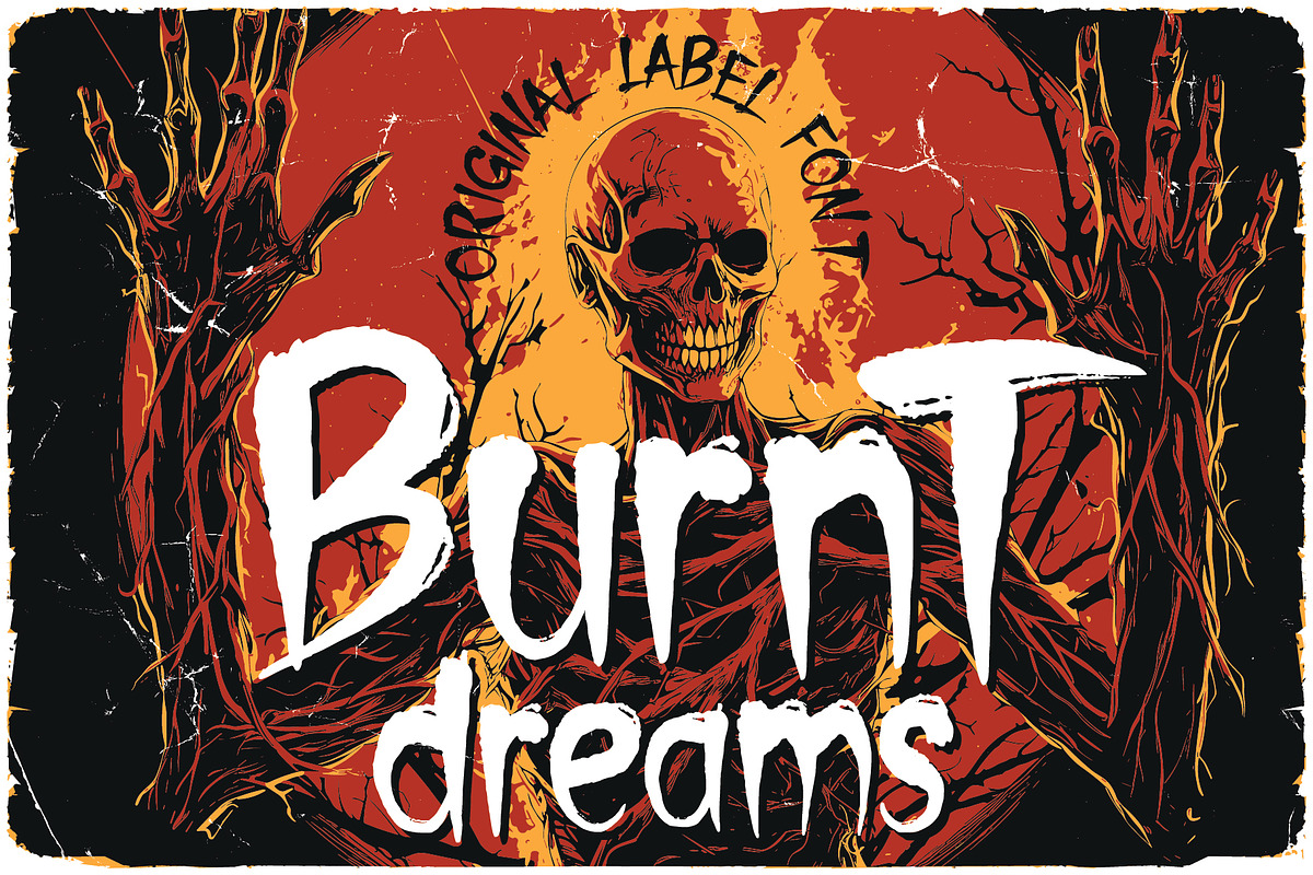 Burnt Dreams label font, a Handwritten Font by VozzyStock (Photo 1 of 5)