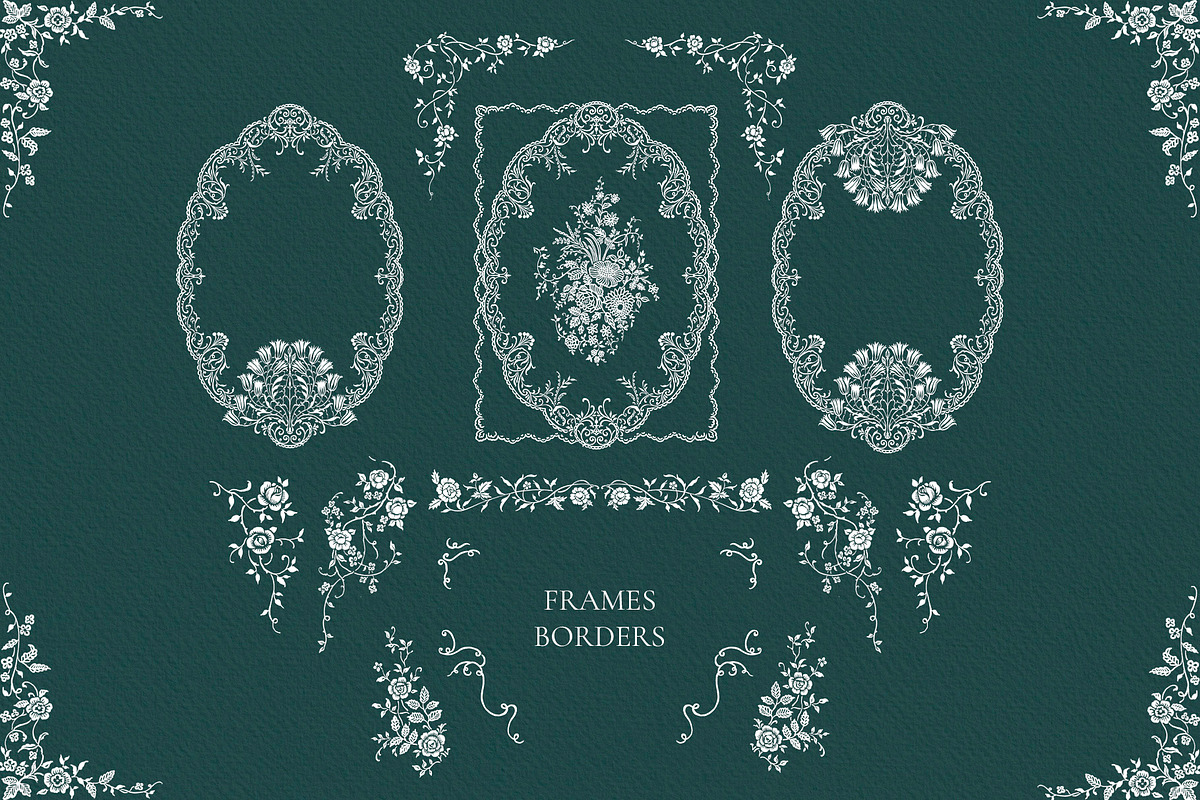 Ivory Lace Vintage Wedding Frames, a Decorative Illustration by Ekaproeka (Photo 5 of 9)