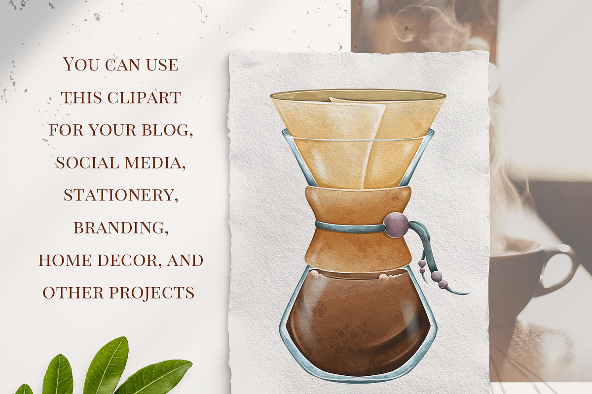 Watercolor Coffee Clipart PNG Set, a Food Illustration by Mespilia (Photo 4 of 5)