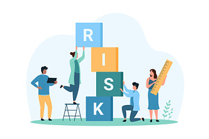 Financial crisis risk investment, a Person Illustration by Flashvector