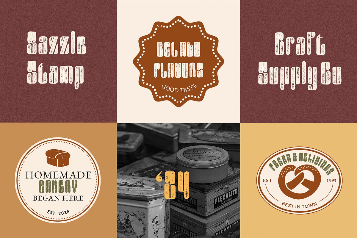 Sazzle Rounded Stamp, a Sans Serif Font by Craft Supply Co. (Photo 4 of 8)
