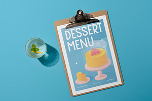 Dessert Menu Art Deco Style