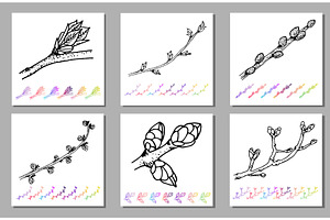 Vector Set of Kidney bud black