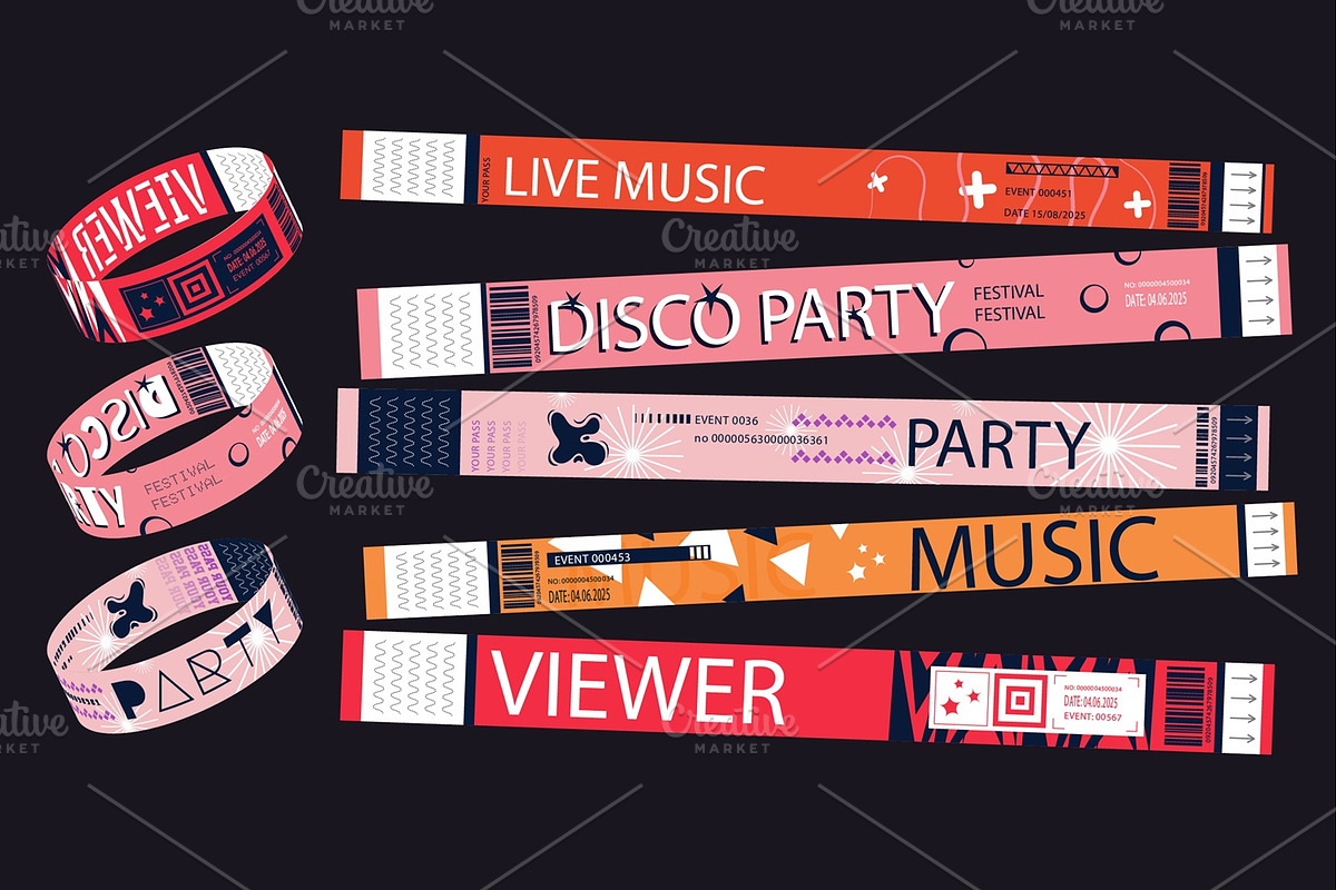 Event Party Bracelets, an Object Illustration by alexdndz (Photo 11 of 11)