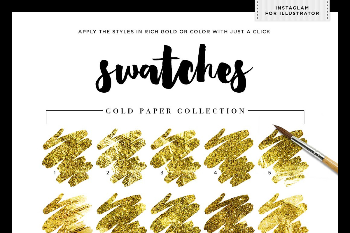 Gold Foil Textures+Styles Ai Bundle, a Layer Style Add-On by Creators Couture (Photo 4 of 4)