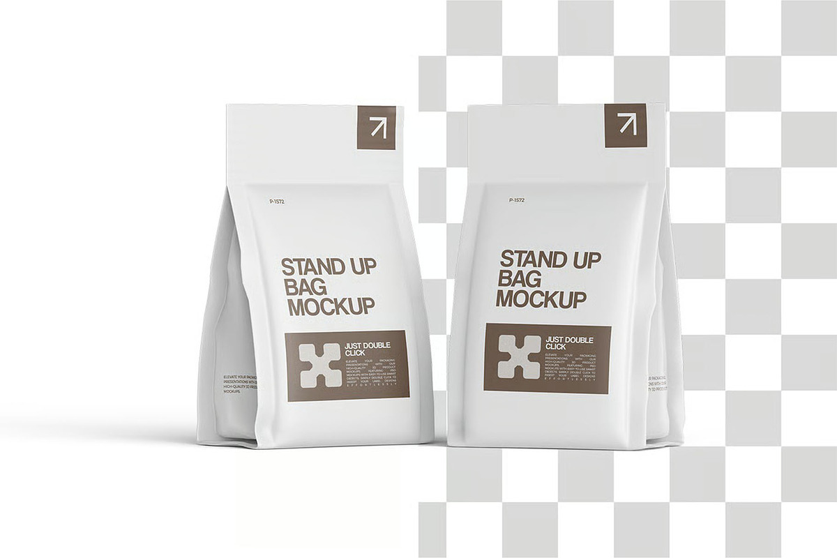 Paper Food or Cofee Pouch Bag Mockup, a Packaging Mockup by zphotographystudio (Photo 3 of 7)