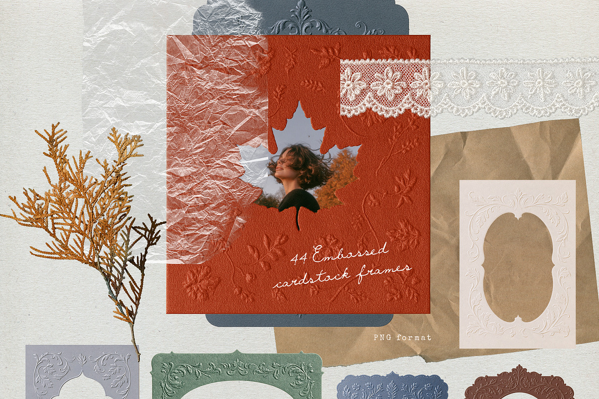 Emboss Paper, Lace Frames & Overlays, an Object Graphic by Pamyatka Shop (Photo 5 of 13)