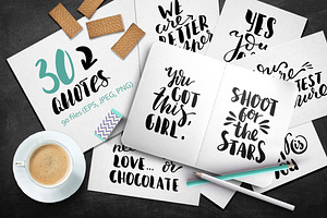 Set of Handdrawn Quotes